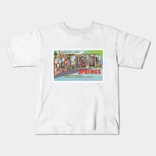 Greetings from Excelsior Springs, Missouri - Vintage Large Letter Postcard Kids T-Shirt